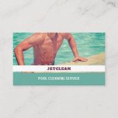 男性バザーポートレートスイミングプールクリーナー 名刺 (正面)