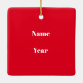 男性バスドライバクリスマスオーナメント セラミックオーナメント (裏面)