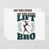 男性バレエダンサーもBroを持ち上げる ポストカード (正面/裏面)