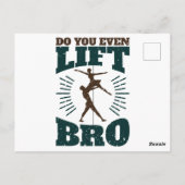 男性バレエダンサーもBroを持ち上げる ポストカード (裏面)