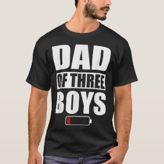 男性パパ3男の子3男の子父の日 Tシャツ