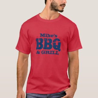 男性パーソナライズされたにBBQ tシャツと名付けカッコいいる Tシャツ