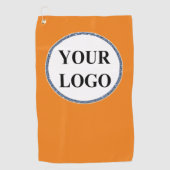 男性パーソナライズされたギフト白黒ロゴ ゴルフタオル (正面)