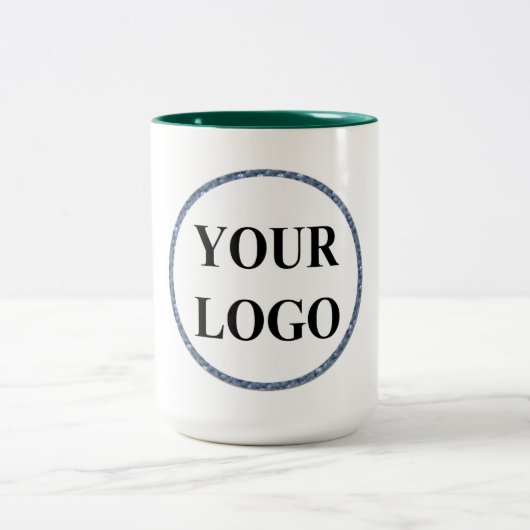 男性パーソナライズされたギフト白黒ロゴ ツートーンマグカップ (中央)