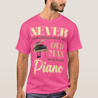 男性ピアニスト退職ピアノ奏者音楽家退職 Tシャツ