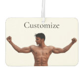 男性フィットネスモデルThunder_Cove カーエアーフレッシュナー (裏面)