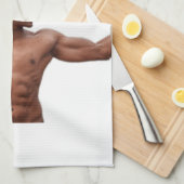 男性フィットネスモデルThunder_Cove キッチンタオル (四つ折り)