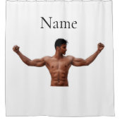 男性フィットネスモデルThunder_Cove シャワーカーテン (正面)