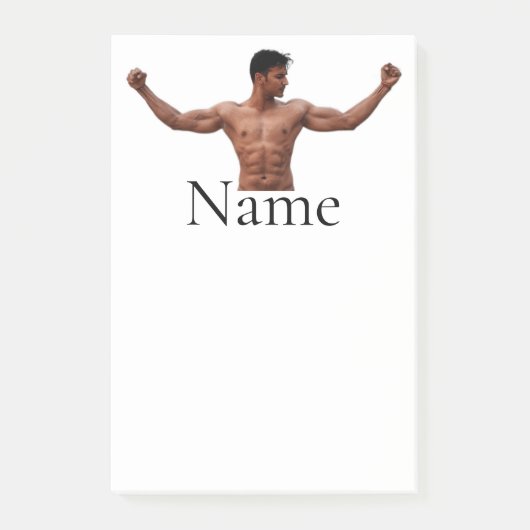 男性フィットネスモデルThunder_Cove ポストイット (正面)