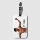 男性フィットネスモデルThunder_Cove ラゲッジタグ (正面縦)