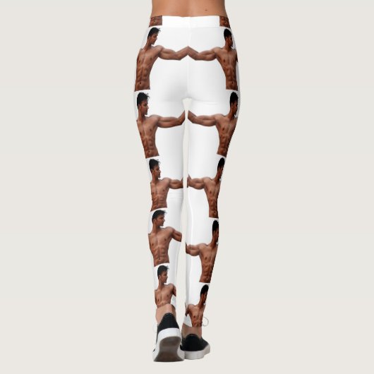 男性フィットネスモデルThunder_Cove レギンス (裏面)
