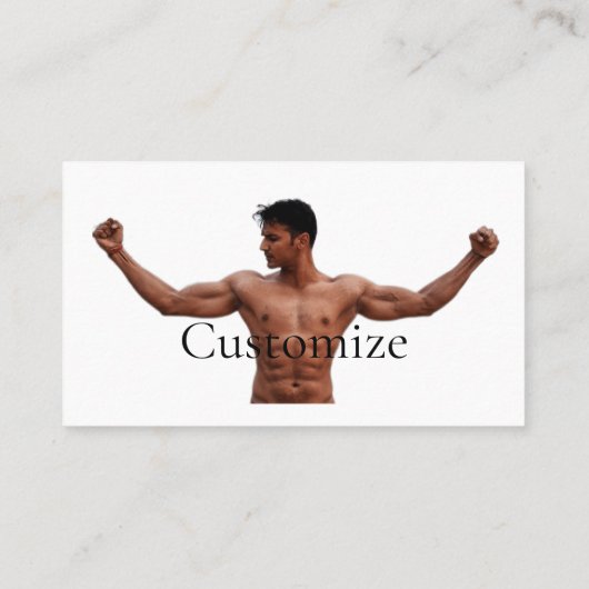 男性フィットネスモデルThunder_Cove 名刺 (裏面)