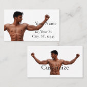 男性フィットネスモデルThunder_Cove 名刺 (正面/裏面)