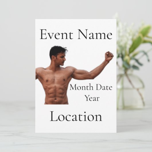 男性フィットネスモデルThunder_Cove 招待状 (スタンド正面)