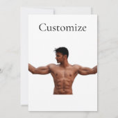 男性フィットネスモデルThunder_Cove 招待状 (裏面)