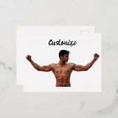 男性フィットネスモデルThunder_Cove 箔シーズンポストカード (正面/裏面)