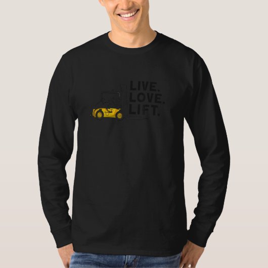 男性フォークリフト運転手兼倉庫ドライバー フォーのために Tシャツ (正面)