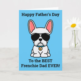 男性フランスの白ブルドッグ父のデイカード カード