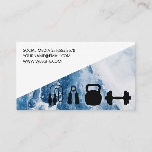 男性フレキシングロゴ | フィットネス 名刺 (裏面)