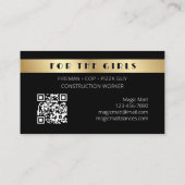 男性プライベートエキゾチックダンサー 名刺 (裏面)