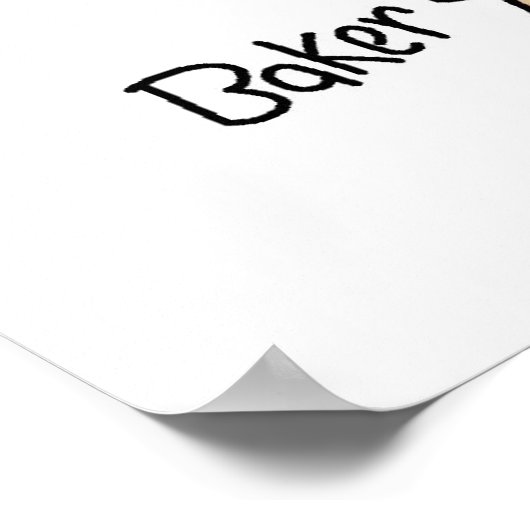 男性ベーカー ポスター (角)