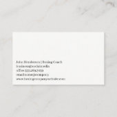 男性ボクシングのリングや輪 名刺 (裏面)