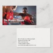 男性ボクシングのリングや輪 名刺 (正面/裏面)