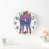 男性ポーズ ラージ壁時計 (ホーム)