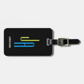 男性モダンモノグラム   ラゲッジタグ (正面横)