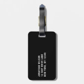 男性モダンモノグラム   ラゲッジタグ (裏面縦)