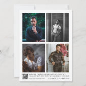 男性モデリングアクターCompカード5写真QRコード (裏面)