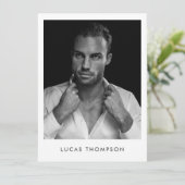 男性モデリングアクターCompカード5写真QRコード 招待状 (スタンド正面)