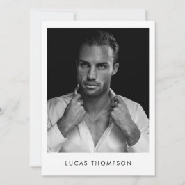 男性モデリングアクターCompカード5写真QRコード 招待状