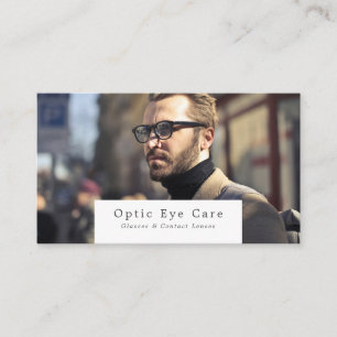 男性モデル、optician、テクニカルプラクティショナー 名刺