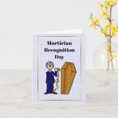 男性モルティシャン式棺のグリーティングカード カード (黄色い花)