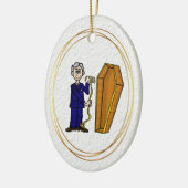 男性モルティシャン計測棺桶オーナメント セラミックオーナメント (左)