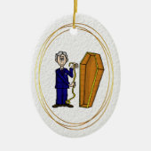男性モルティシャン計測棺桶オーナメント セラミックオーナメント (正面)