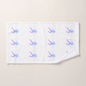 男性ランニングのシルエットグラデーションとハートビートライン バスタオルセット (ハンドタオル)