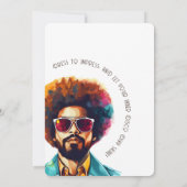 男性レトロ巻き戻し50誕生日Shindigパーティー 招待状 (裏面)