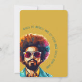 男性レトロ巻き戻し50誕生日Shindigパーティー 招待状 (裏面)