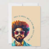 男性レトロ巻き戻し50誕生日Shindigパーティー 招待状 (裏面)