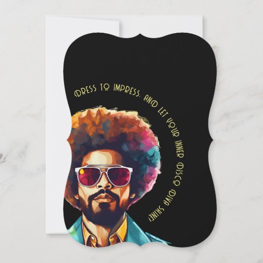 男性レトロ巻き戻し50誕生日Shindigパーティー 招待状 (裏面)