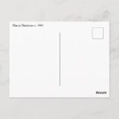 男性ヴィンテージ男性フォトマルティニーク葉書 ポストカード (裏面)