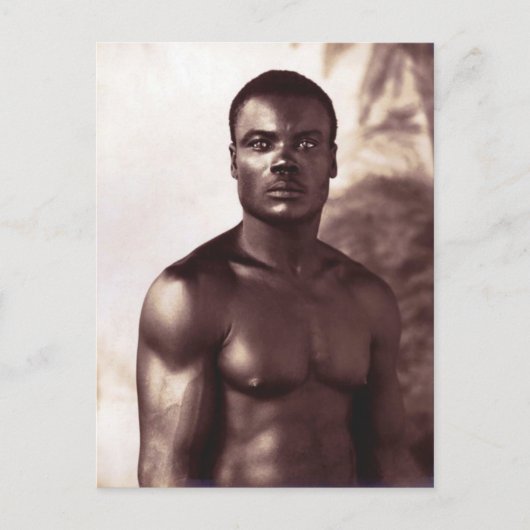 男性ヴィンテージ男性フォトマルティニーク葉書 ポストカード (正面)