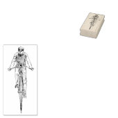 男性ヴィンテージ自転車ラバーアートスタンプ ラバースタンプ (押印)