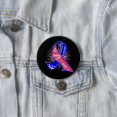 男性乳がんスローガン透かしリボン 缶バッジ (インサイチュ)