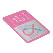 男性乳がん認識度リボンエンジェルマグネット マグネット (右側)