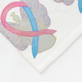 男性乳がん認識度毛布 フリースブランケット (角)