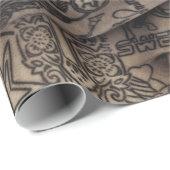 男性体の入れ墨の写真シート ラッピングペーパー (ロールコーナー)