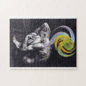 男性体カラフルソウルダーク超リアルスケッチアート ジグソーパズル (横)